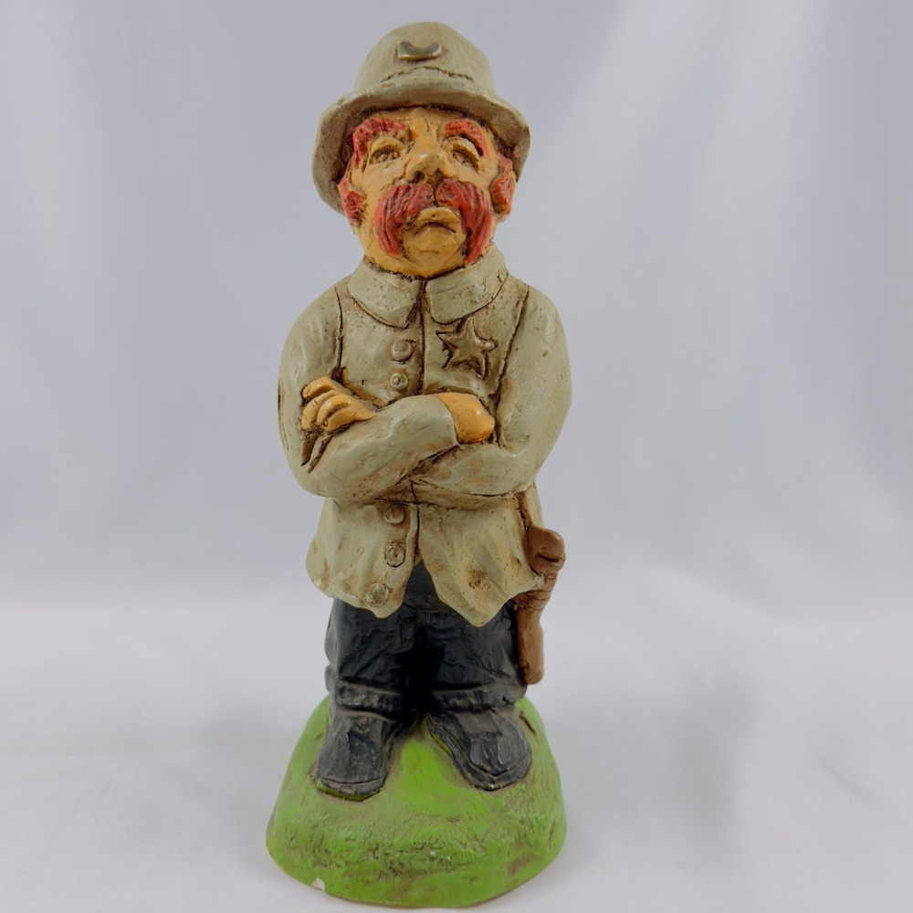 VTG Handmade Sheriff Statue Chalkware Folk Art Decor Collectible 1970 KIMRO